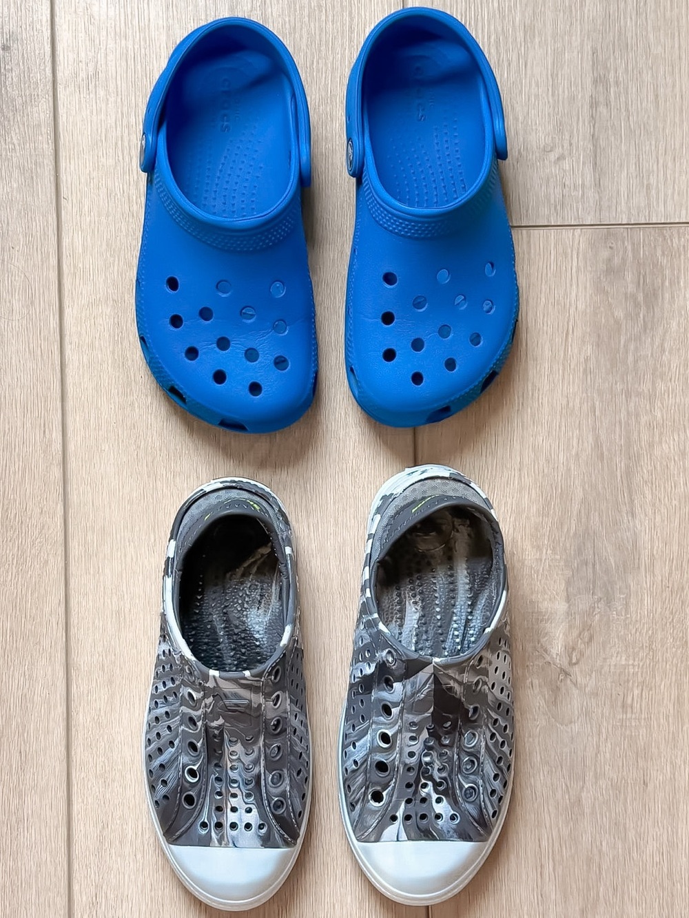 BOYS BLUE CROCS GUZMAN SKECHERS SUMMER SHOE BUNDLE SIZE 13